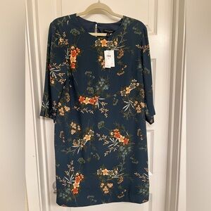 Banana Republic Teal Midi Long Sleeve Dress, Women's Size 10, NWT